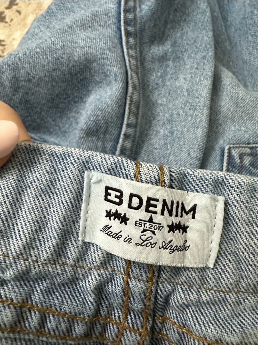 EB Denim Madison High-Rise Foldover Wide Leg Jeans Size 28 - Picture 5 of 6
